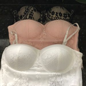 3 brand new crop bralettes,